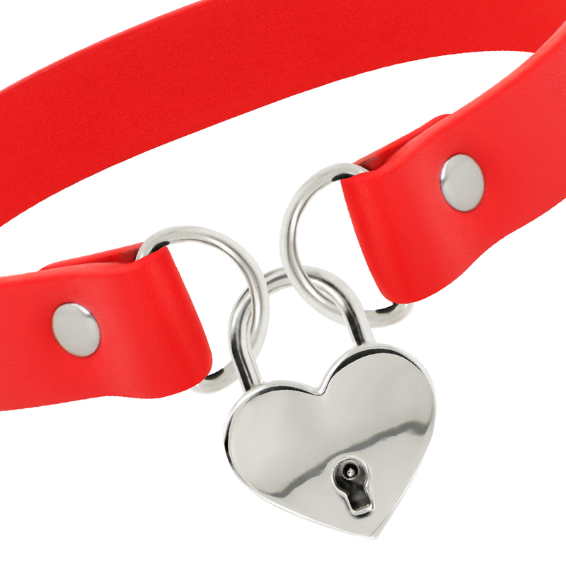 COQUETTE CHIC DESIRE - COLLIER ROUGE AVEC ACCESSOIRE COEUR