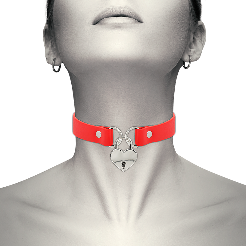 COQUETTE CHIC DESIRE - COLLIER ROUGE AVEC ACCESSOIRE COEUR