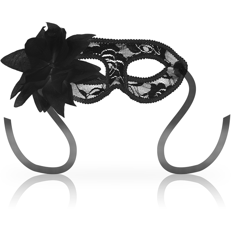 MASQUE DENTELLE NOIR ET FLEUR