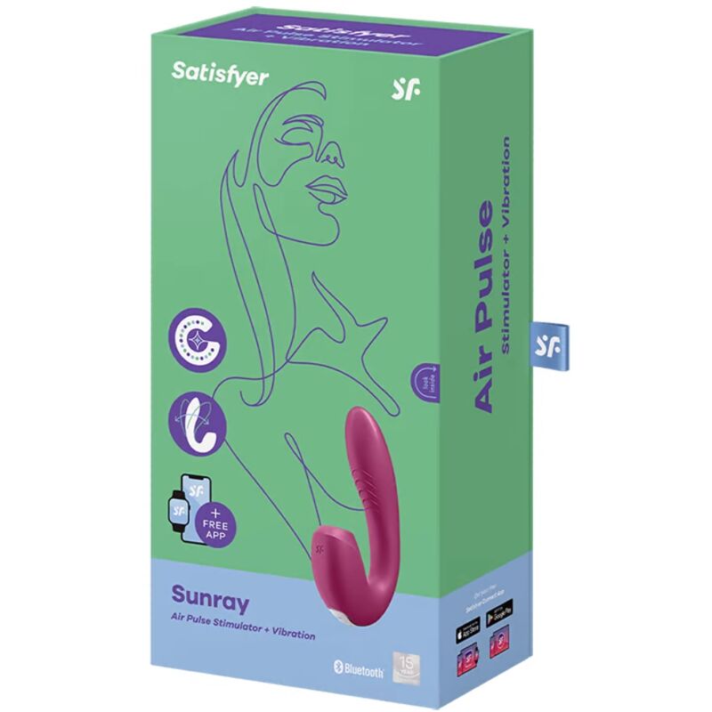 SATISFYER - VIBROMASSEUR SUNRAY ROUGE