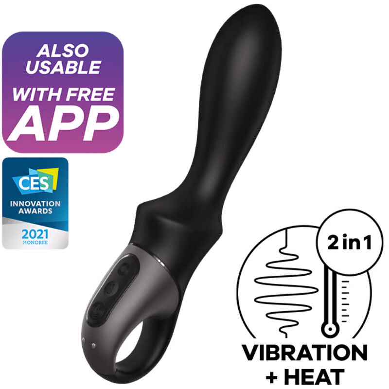SATISFYER - VIBROMASSEUR ANAL HEAT CLIMAX NOIR