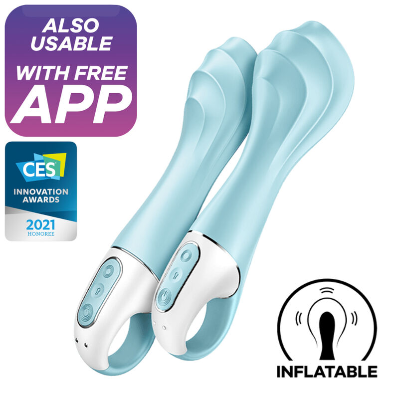 SATISFYER - AIR PUMP VIBRATOR 5+ BLEU