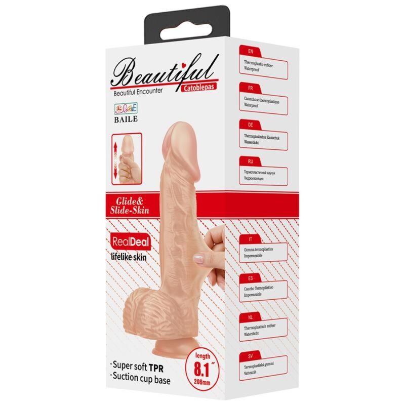 GODE RÉALISTE FLEXIBLE 20.6 CM NATUREL