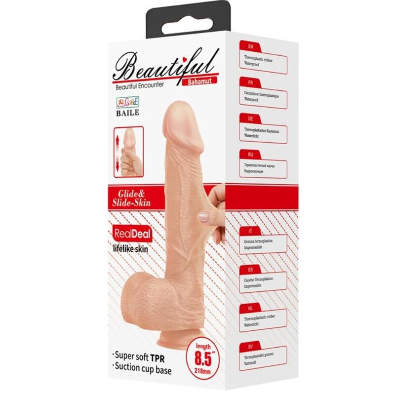 GODE RÉALISTE FLEXIBLE 21.8 CM NATUREL