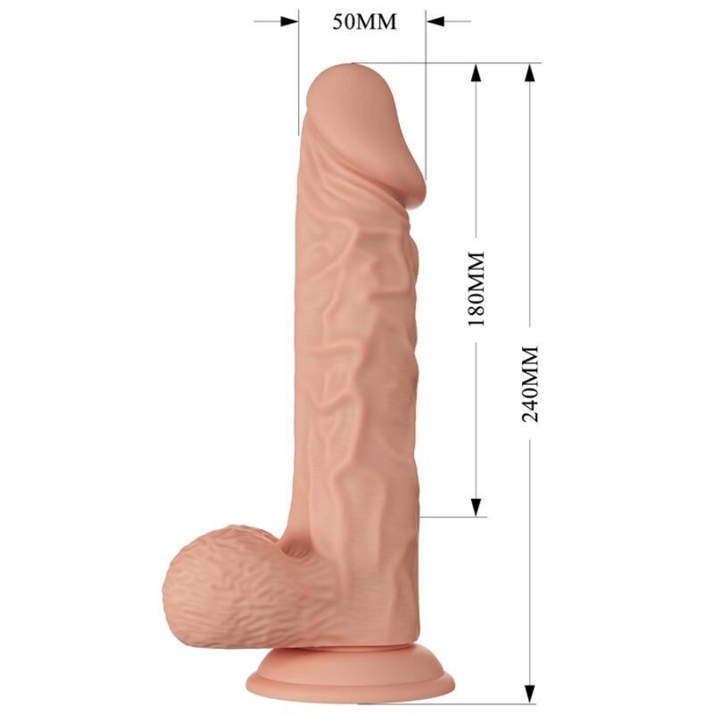 GODE RÉALISTE FLEXIBLE 24 CM NATUREL
