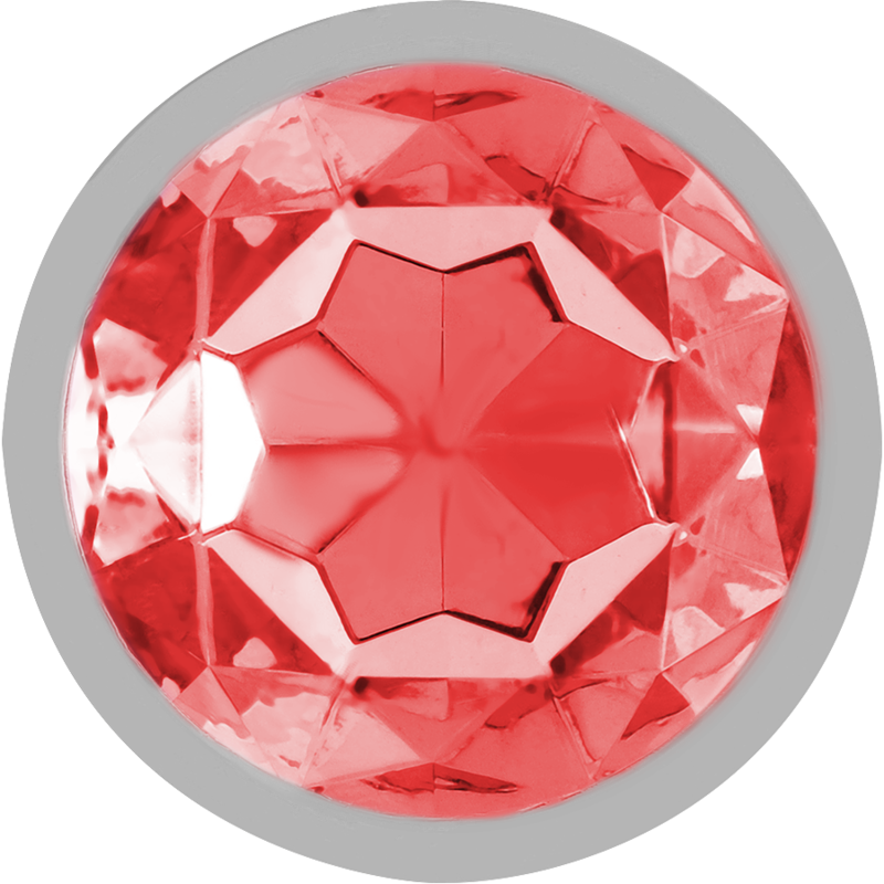 PLUG ANAL EN MÉTAL ALUMINIUM AVEC CRISTAL ROUGE TAILLE L