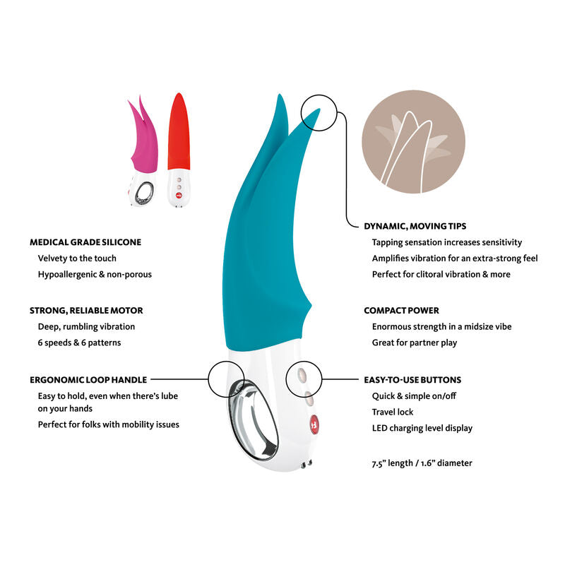 FUN FACTORY - VIBROMASSEUR CLITORIS VOLTA G5 BLEU