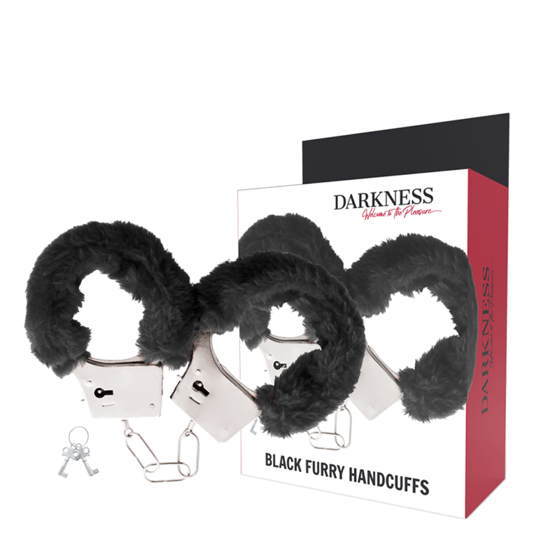 MENOTTES EN MÉTAL DOUBLÉES NOIRES
