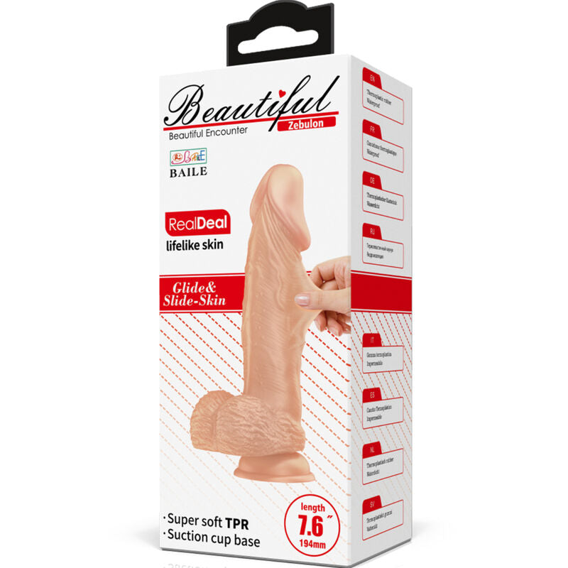 GODE RÉALISTE FLEXIBLE 19.4 CM NATUREL