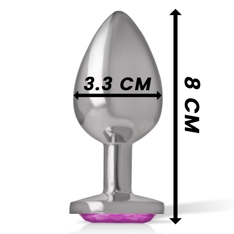 PLUG ANAL EN MÉTAL ALUMINIUM COEUR ROSE TAILLE M