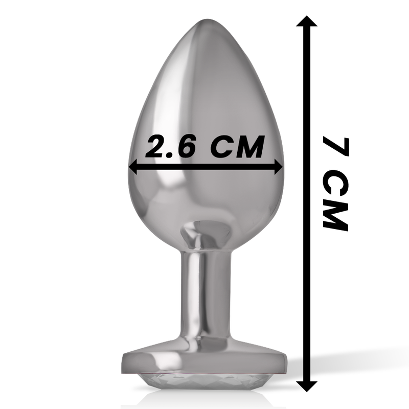 PLUG ANAL EN MÉTAL ALUMINIUM COEUR BLANC TAILLE S