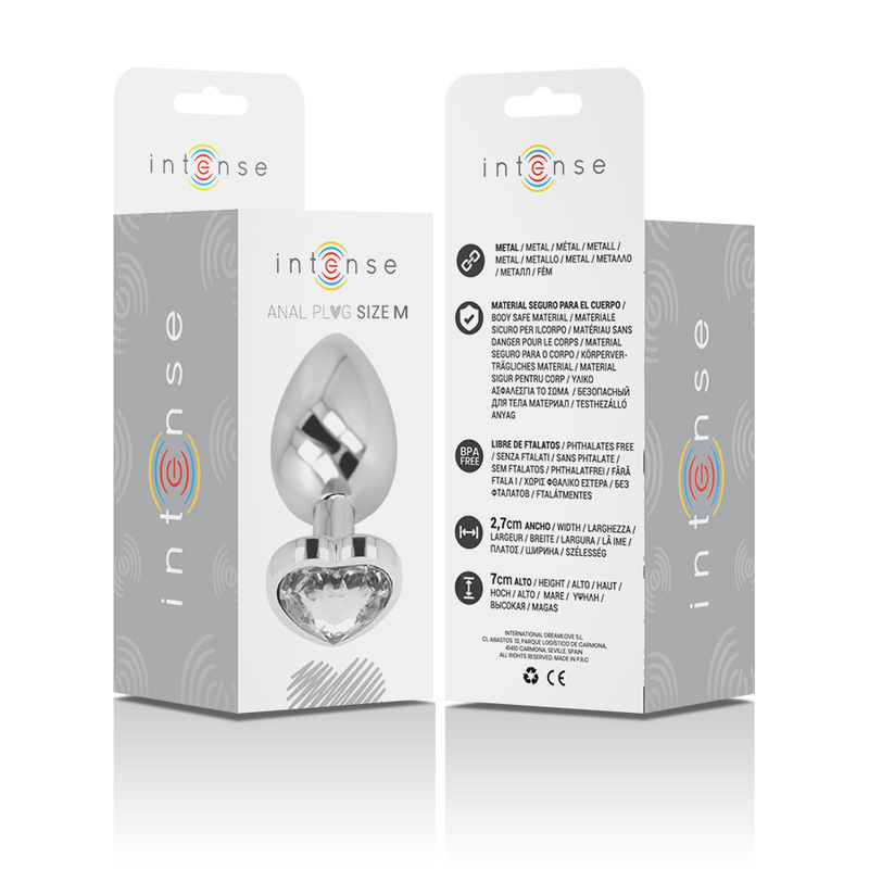 PLUG ANAL MÉTAL ALUMINIUM COEUR BLANC TAILLE M