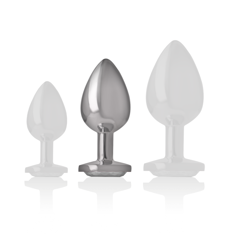 PLUG ANAL MÉTAL ALUMINIUM COEUR BLANC TAILLE M