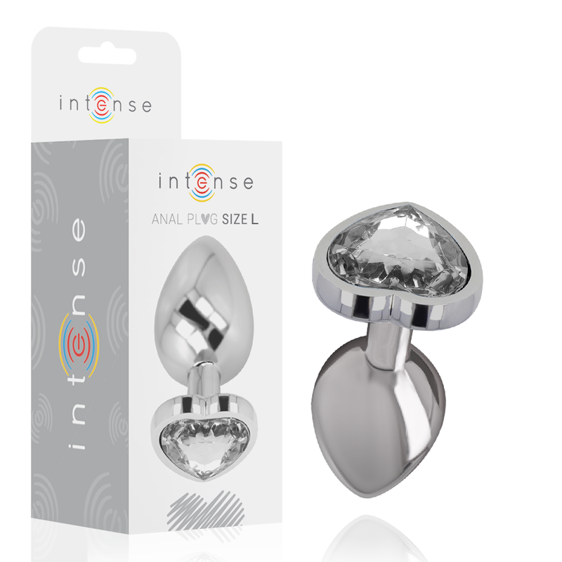 PLUG ANAL MÉTAL ALUMINIUM COEUR BLANC TAILLE L