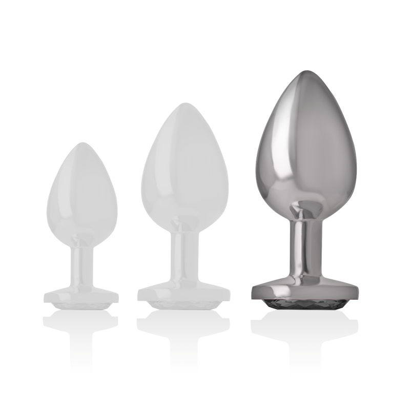 PLUG ANAL MÉTAL ALUMINIUM COEUR BLANC TAILLE L