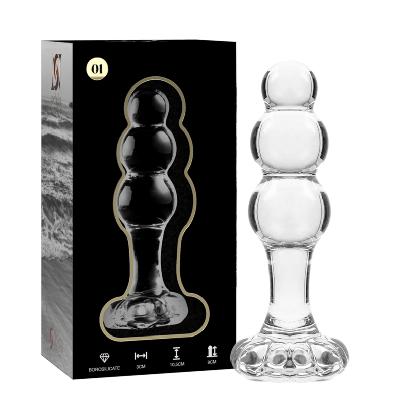 NEBULA SERIES BY IBIZA - MODÈLE 1 PLUG ANAL VERRE BOROSILICATE 10.5 CM -O- 3 CM