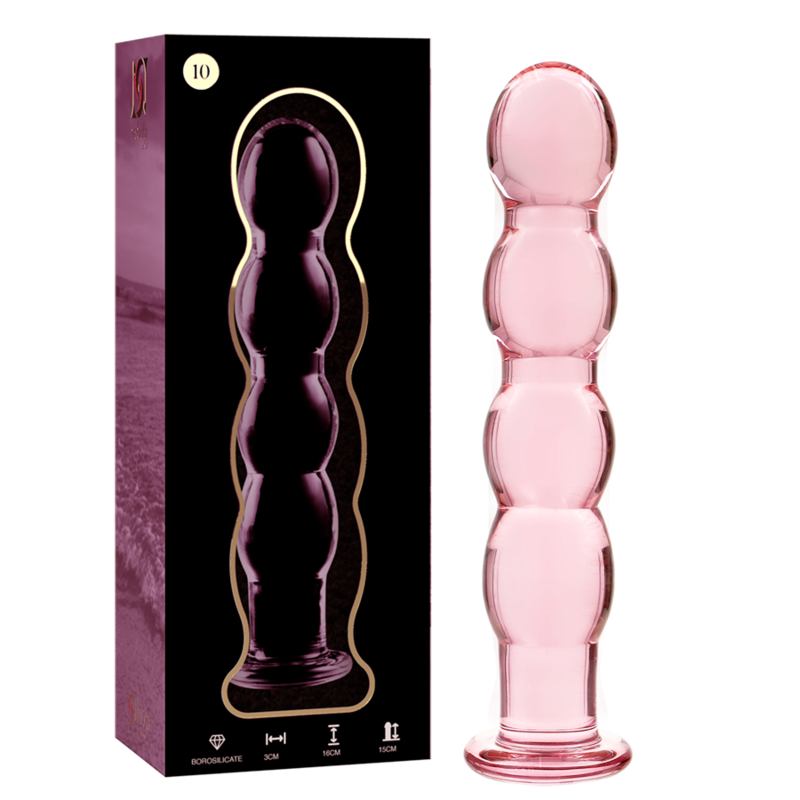 NEBULA SERIES BY IBIZA - MODÈLE 10 GODE EN VERRE BOROSILICATE ROSE 16.5 CM -O- 3.5 CM