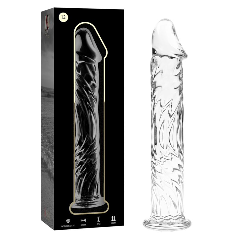 NEBULA SERIES BY IBIZA - MODÈLE 12 GODE EN VERRE BOROSILICATE 17 CM -O- 3.5 CM
