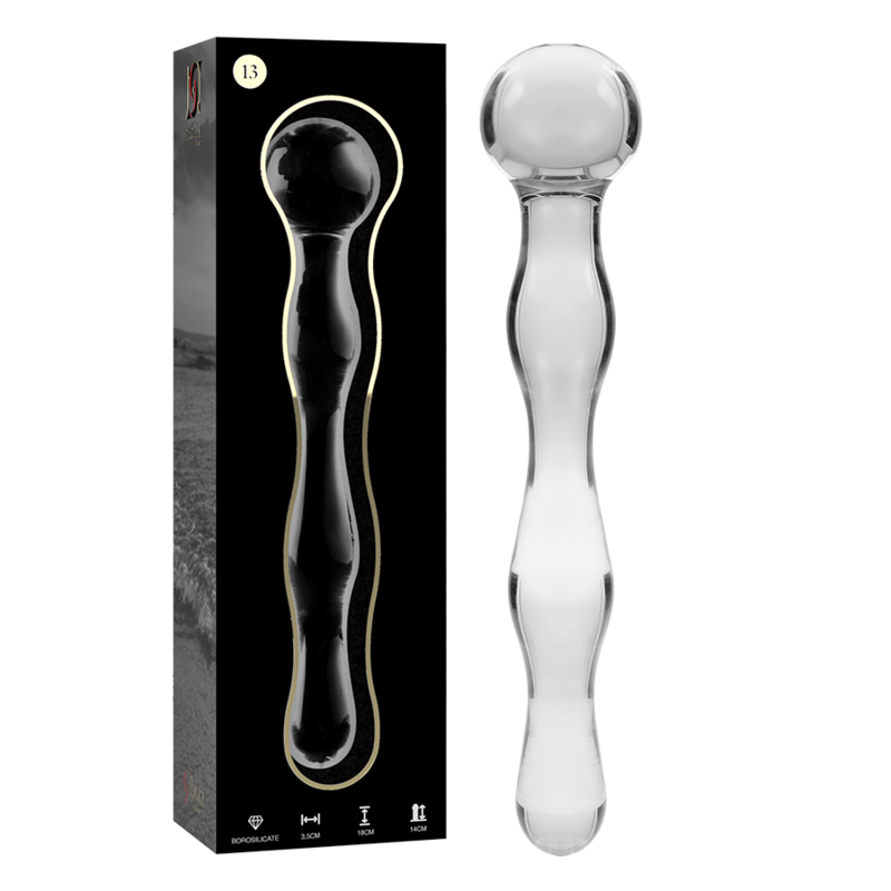 NEBULA SERIES BY IBIZA - MODÈLE 13 GODE EN VERRE BOROSILICATE 18 CM -O- 3.5 CM