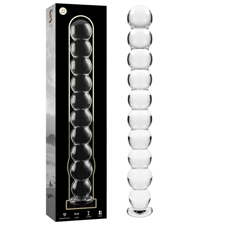 NEBULA SERIES BY IBIZA - MODÈLE 22 GODE EN VERRE BOROSILICATE 21.5 CM -O- 2.5 CM