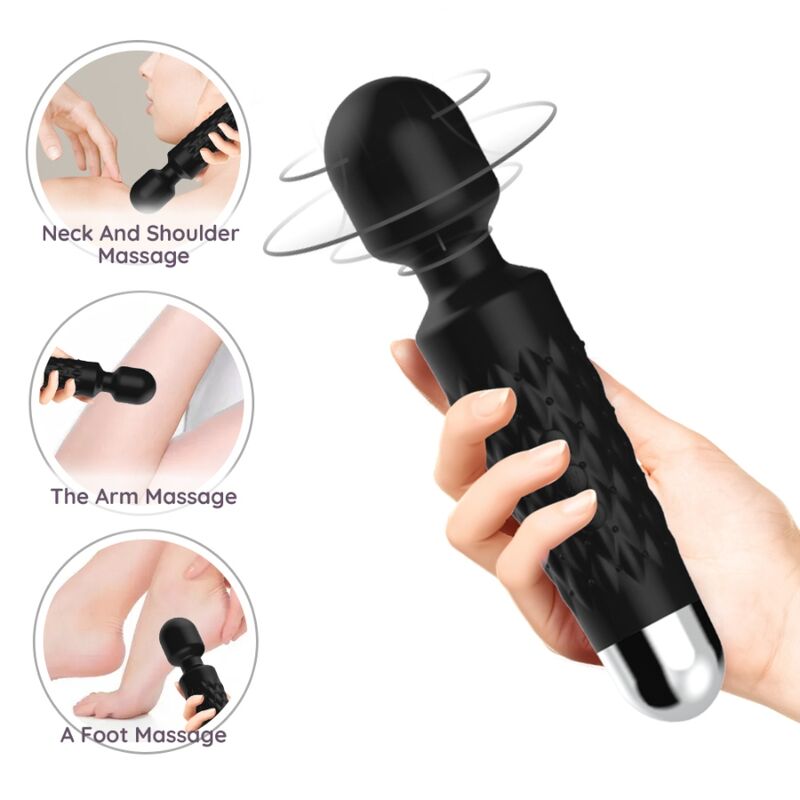 STIMULATEUR CLITORIS TÊTE SUPER FLEXIBLE NOIR