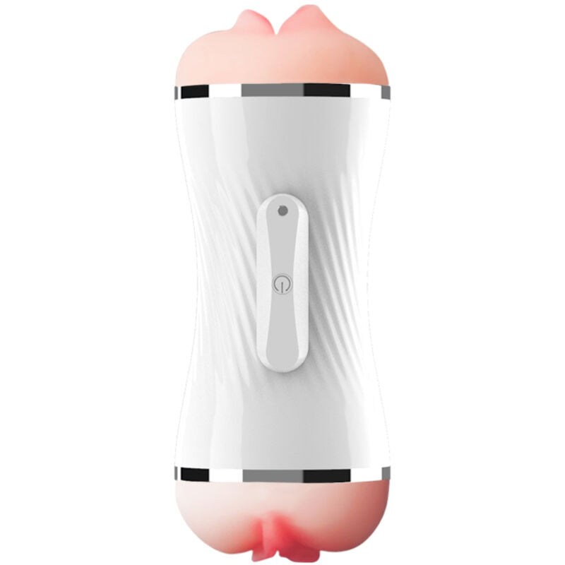 MASTURBATEUR VIBRANT DOUBLE - VAGIN ET BOUCHE