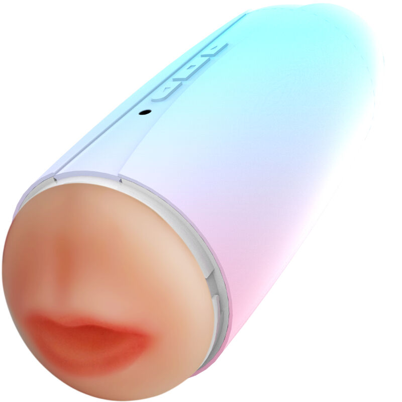 DOUBLE MASTURBATEUR VIBRANT VAGIN ET BOUCHE ARC-EN-CIEL