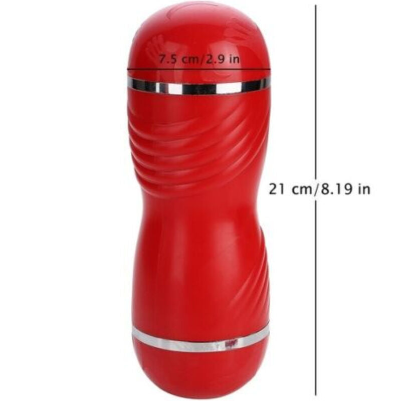 MASTURBATEUR DOUBLE - VAGIN ET BOUCHE ROUGE