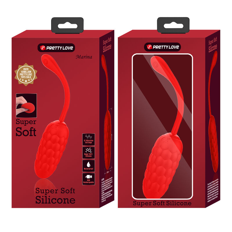 PRETTY LOVE - OEUF VIBRANT TEXTURÉ ROUGE