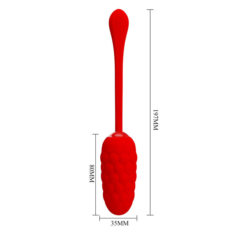 PRETTY LOVE - OEUF VIBRANT TEXTURÉ ROUGE