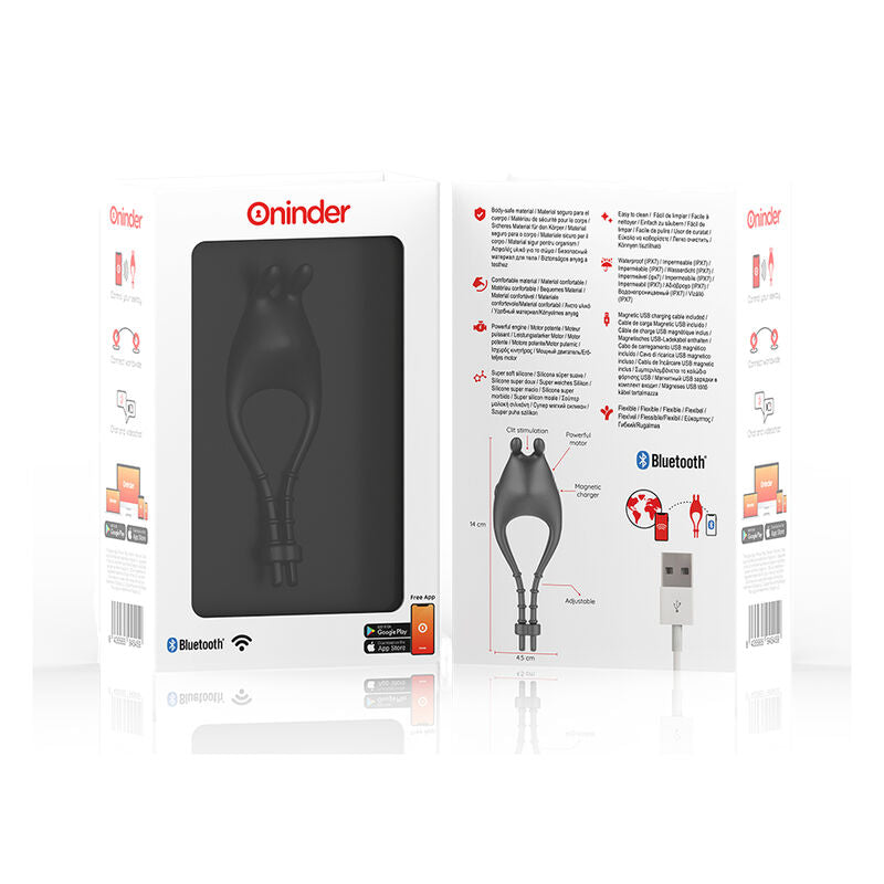 ONINDER - ANNEAU VIBRATEUR AVEC STIMULATEUR DE CLITORIS PAMPA