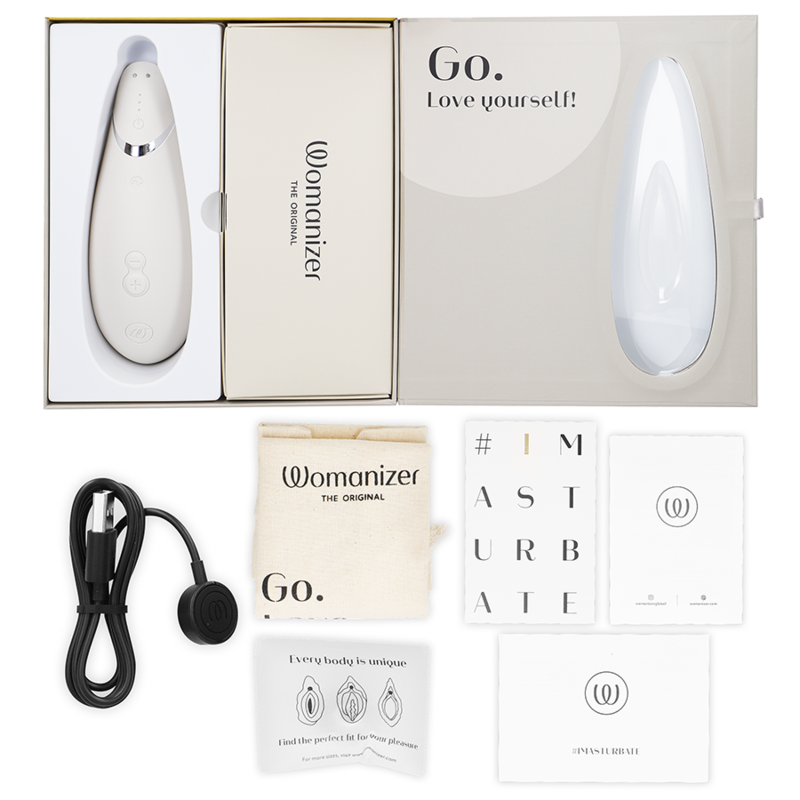 WOMANIZER PREMIUM 2 - STIMULATEUR CLITORIS GRIS