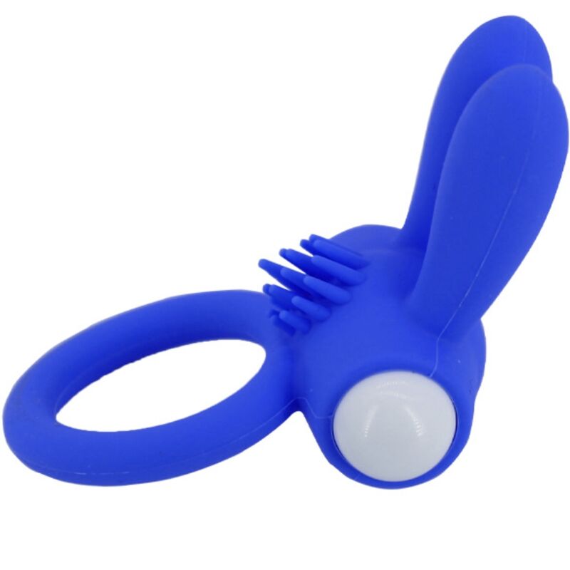 ANNEAU VIBRANT RABBIT SILICONE BLEU