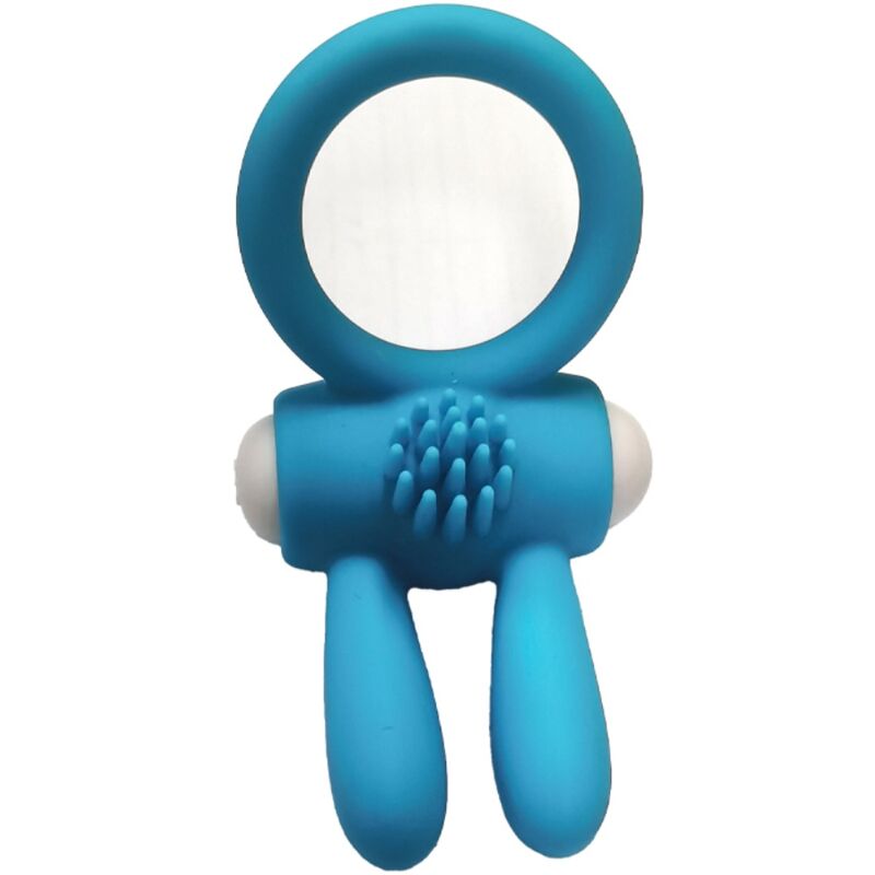ANNEAU VIBRANT RABBIT SILICONE BLEU