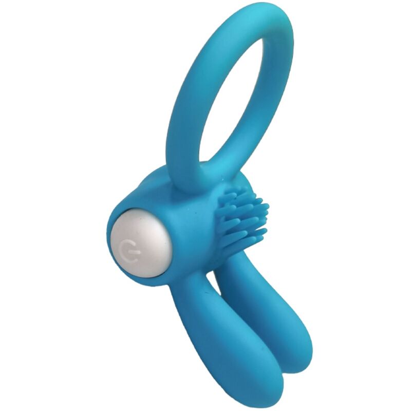 ANNEAU VIBRANT RABBIT SILICONE BLEU