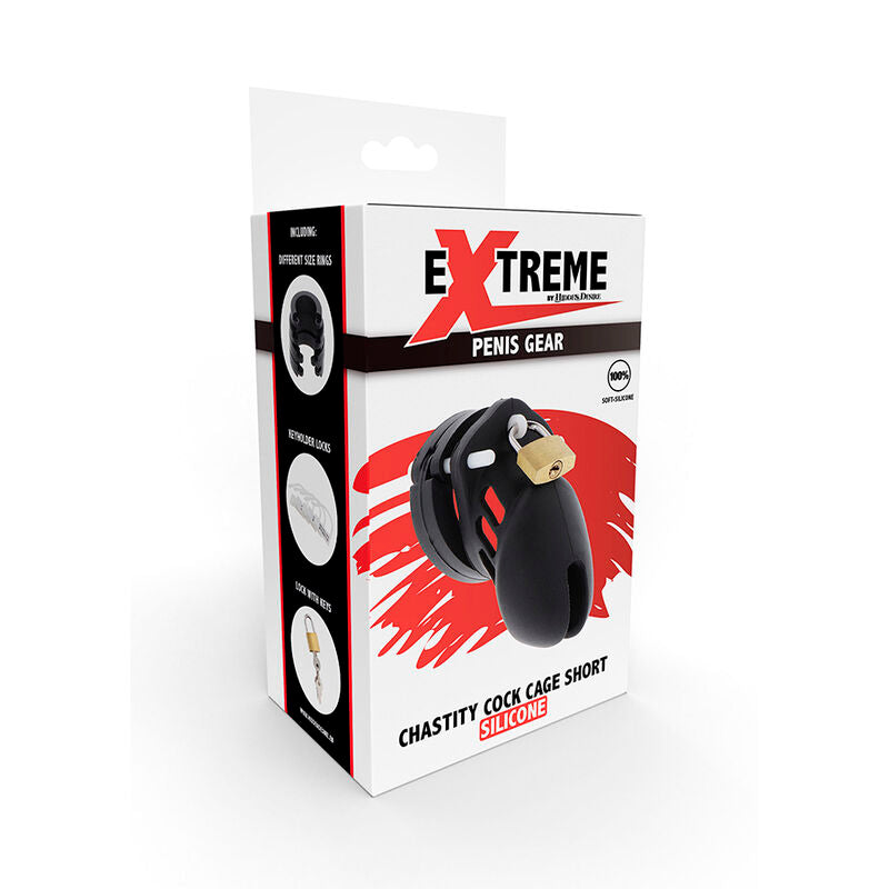 EXTREME CAGE DE CHASTETÉ SILICONE TAILLE S