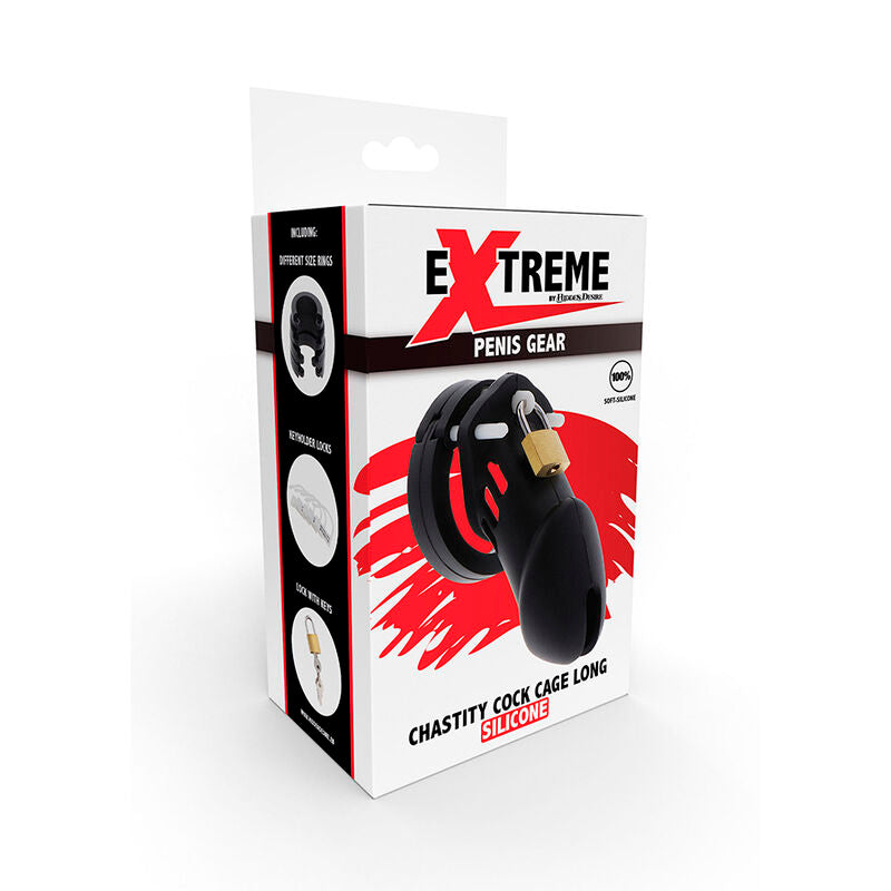 EXTREME CAGE DE CHASTETÉ SILICONE TAILLE L