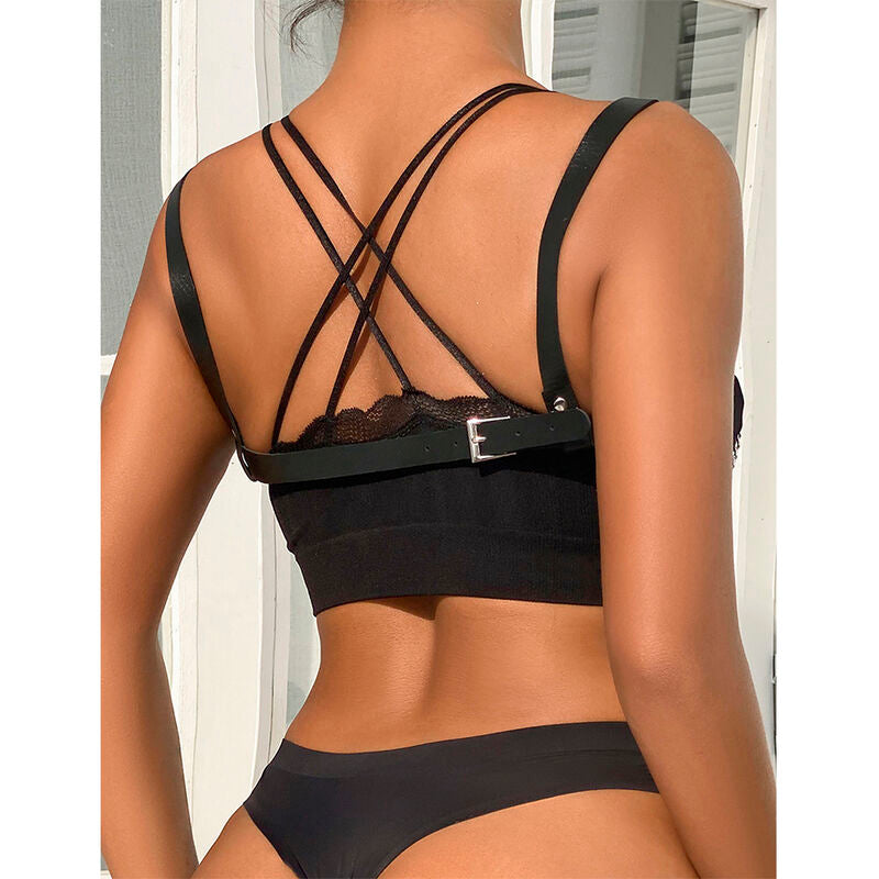 SUBBLIME - CEINTURE PUNK BONDAGE BOUCLE MÉTAL