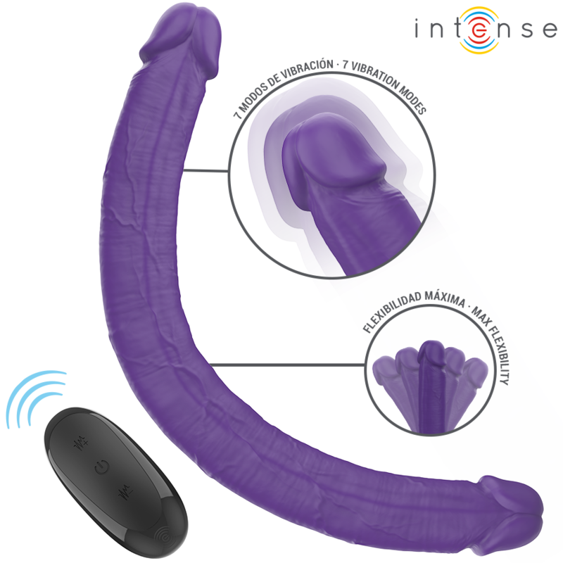 GUNTER DILDO DOUBLE VIBROMASSEUR 40 CM VIOLET