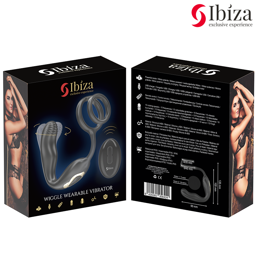 IBIZA - WIGGLE PLUG ANAL ROTATIF AVEC ANNEAU VIBRANT