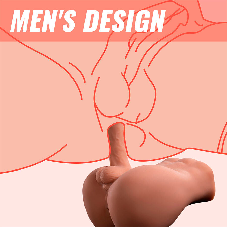 XISE - GODE RÉALISTE ET MASTURBATEUR ANUS AVEC POUSSÉE 18 CM