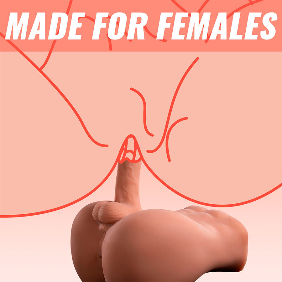 XISE - GODE RÉALISTE ET MASTURBATEUR ANUS AVEC POUSSÉE 18 CM