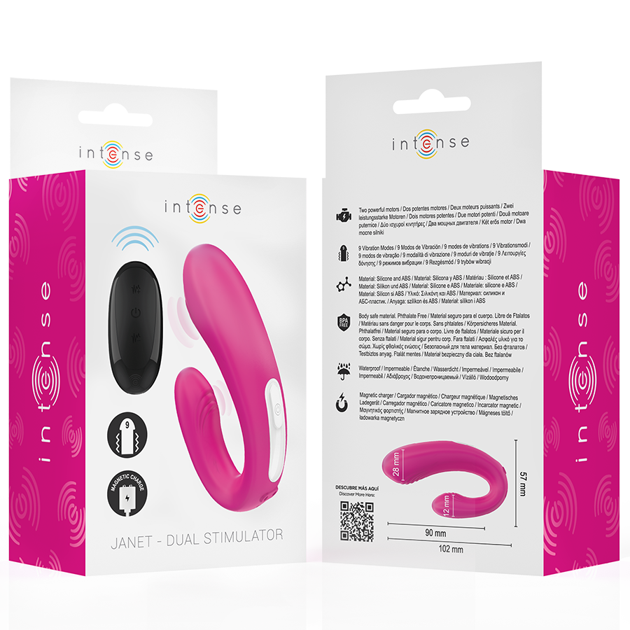 INTENSE - JANET DOUBLE STIMULATEUR ROSE
