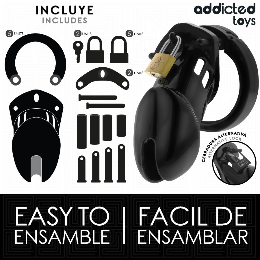 CAGE À PÉNIS OBSIDIAN HOLD TAILLE M
