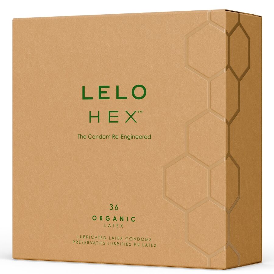 LELO - BOÎTE DE PRÉSERVATIFS HEX BIOLOGIQUES 36 UNITÉS