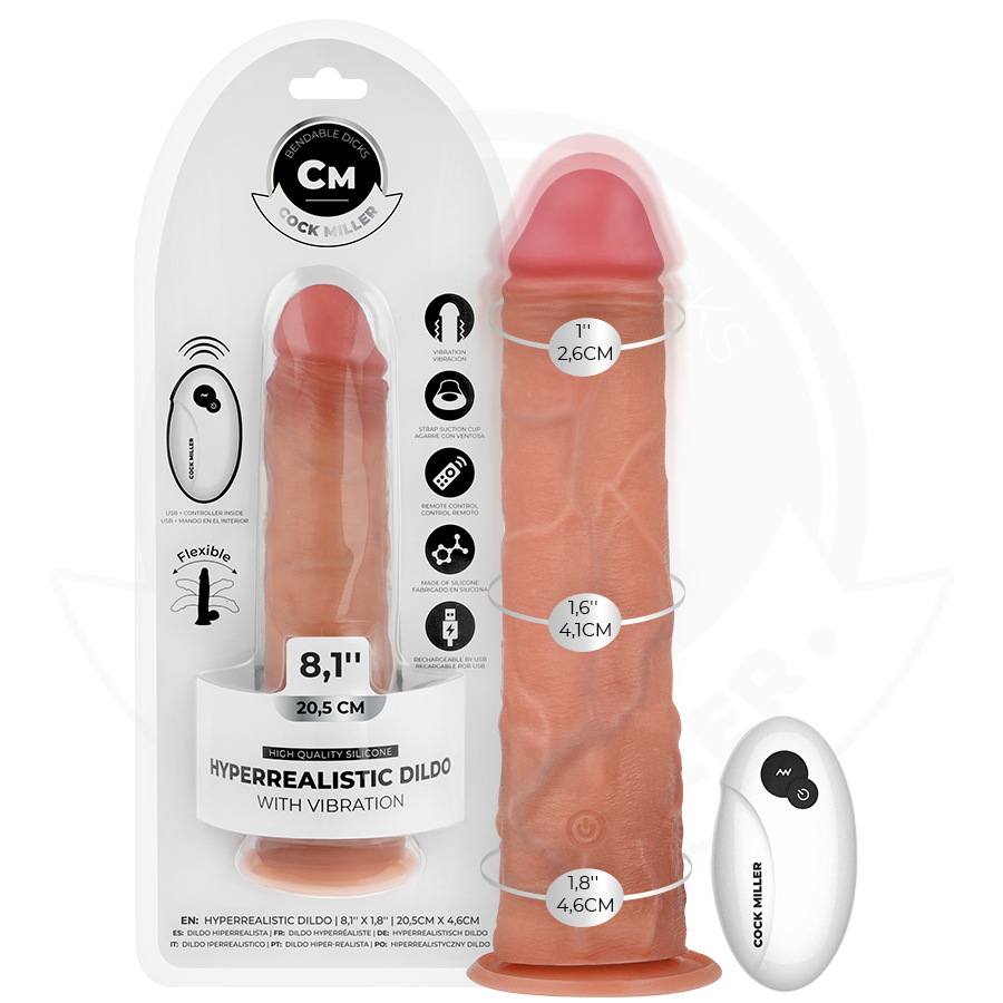 COCK MILLER - GODE RÉALISTE AVEC VENTOUSE 20,5 CM