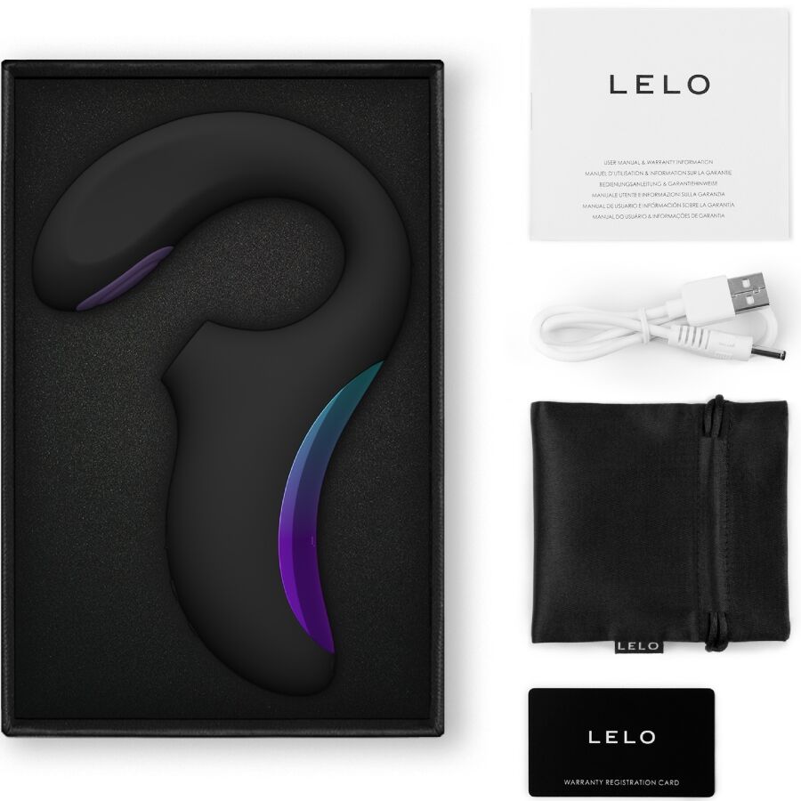 LELO - ENIGMA DOUBLE VIBROMASSEUR SONIC POINT G NOIR