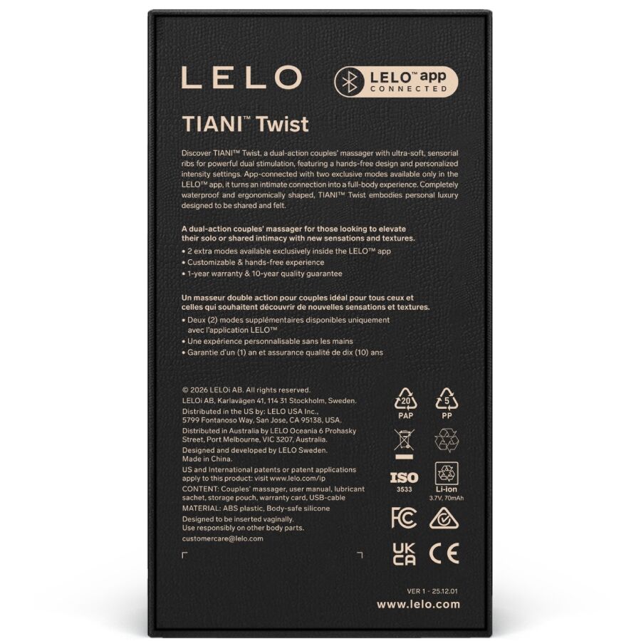 LELO - TIANI TWIST COUPLES BLEU