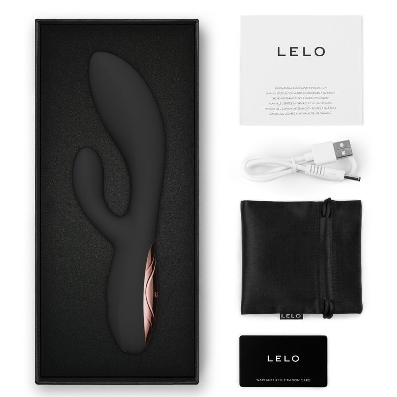 LELO - INA THRUST RABBIT VIBROMASSEUR À POUSSÉE NOIR