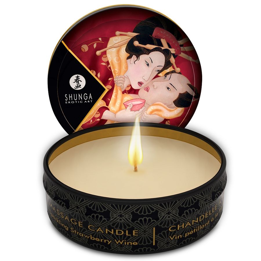 SHUNGA - BOUGIE DE MASSAGE BY CANDELIGHT FRAISES ET CAVA 30 ML